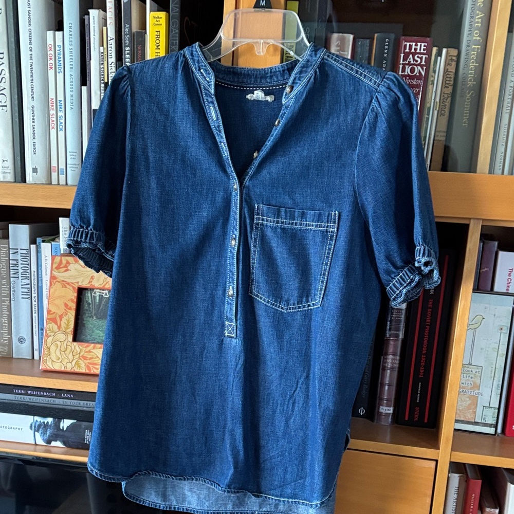 Pilcro Indigo Denim Blouse